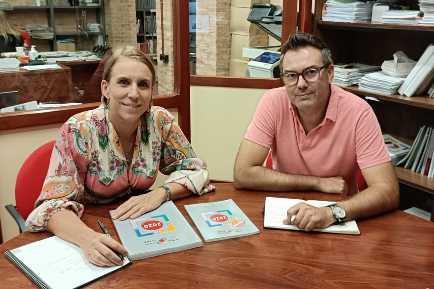 Con el director técnico de la Fundación Fulgencio Meseguer (21/09/2022)