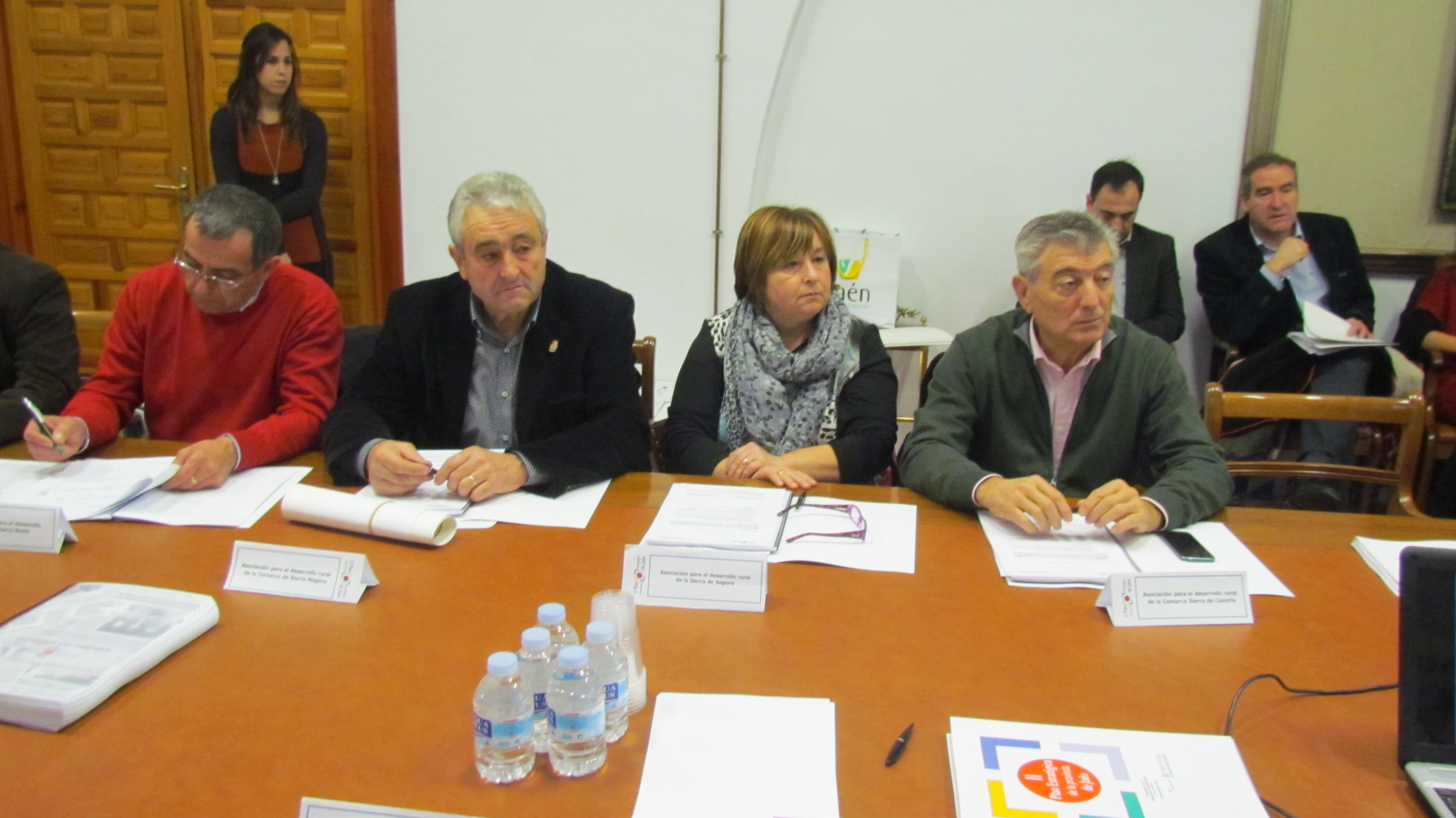 Antonio Almazán (ADNOR), José Rubio (Sierra Mágina), Francisca Espinosa (Sierra Segura) y Francisco Jiménez (Cazorla)