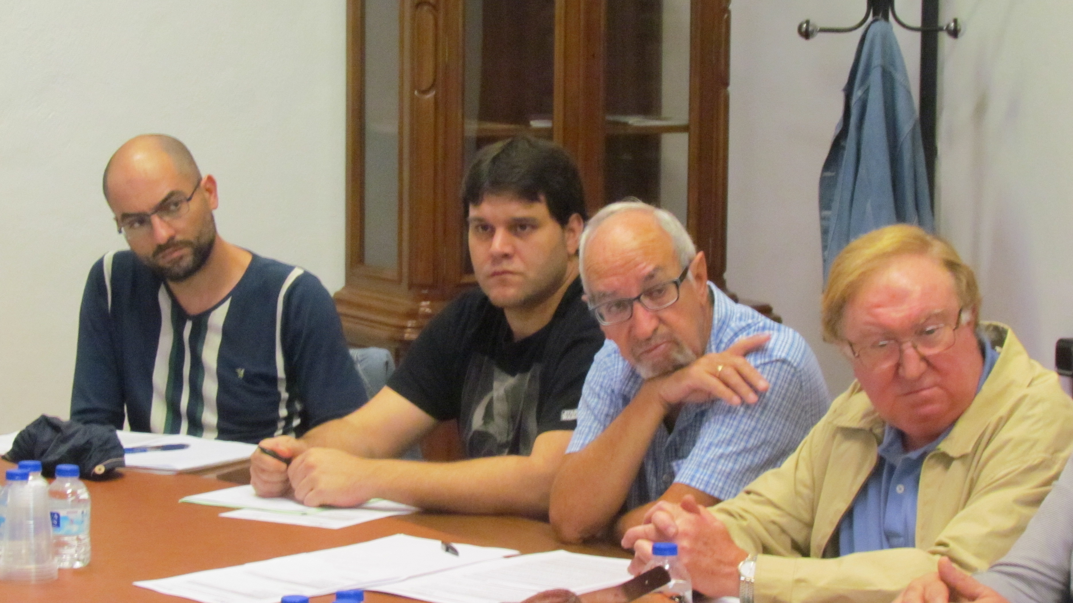 Antonio Castillo (Diputación), David Martínez (OCO), José Bautista (CAVA) y Mateo Herrera (Junta de Andalucía)