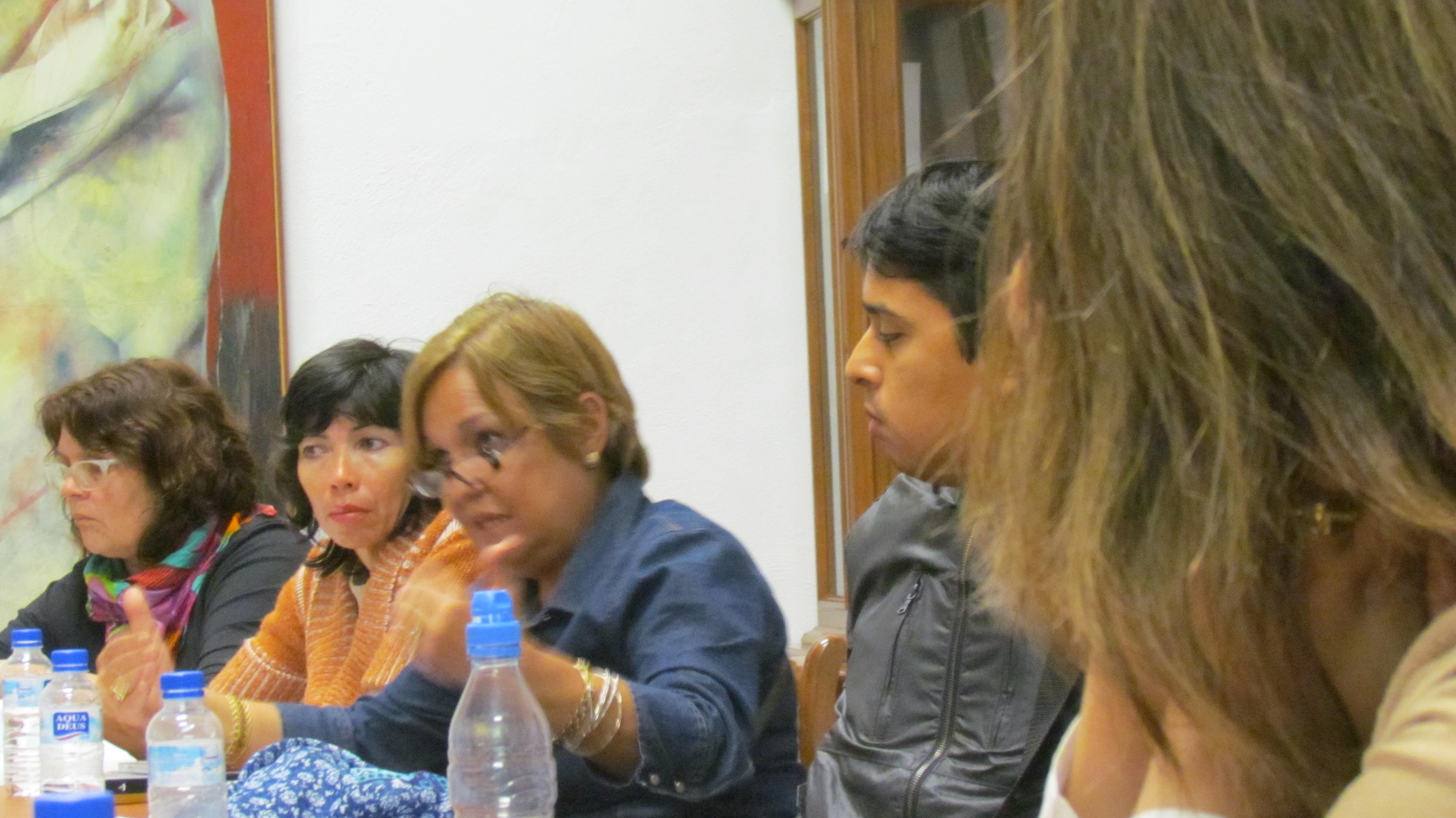 Intervención de los visitantes latinoamericanos durante la exposición