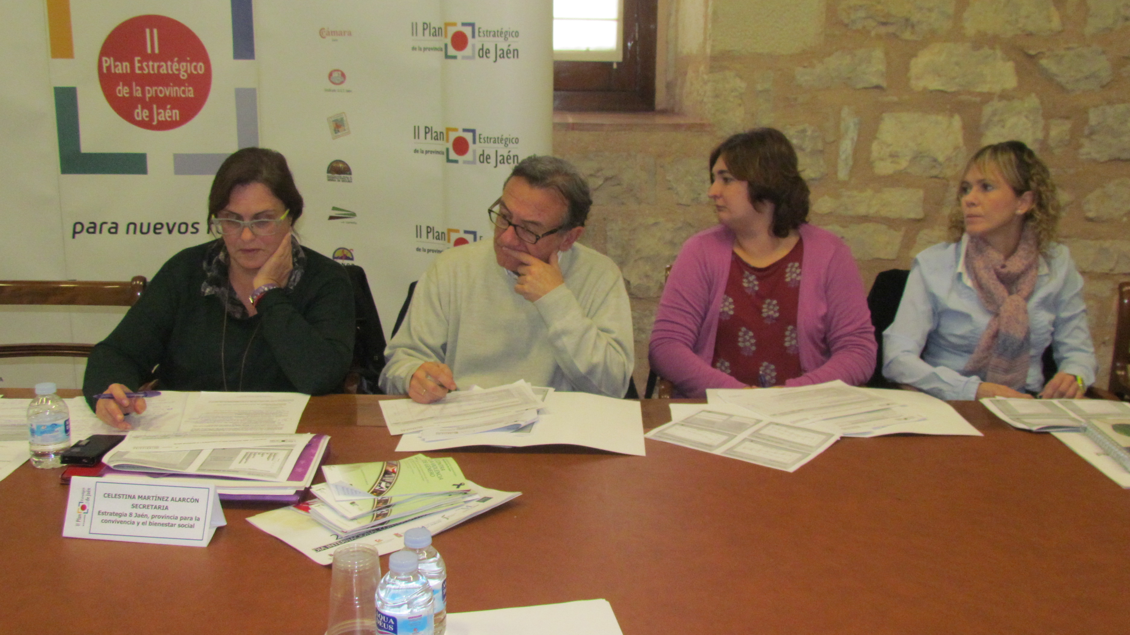 Celestina Martínez y Fernando Pulido (Diputación), Yolanda Azaustre (SAE) y Toñi Aguilar (Macrosad)