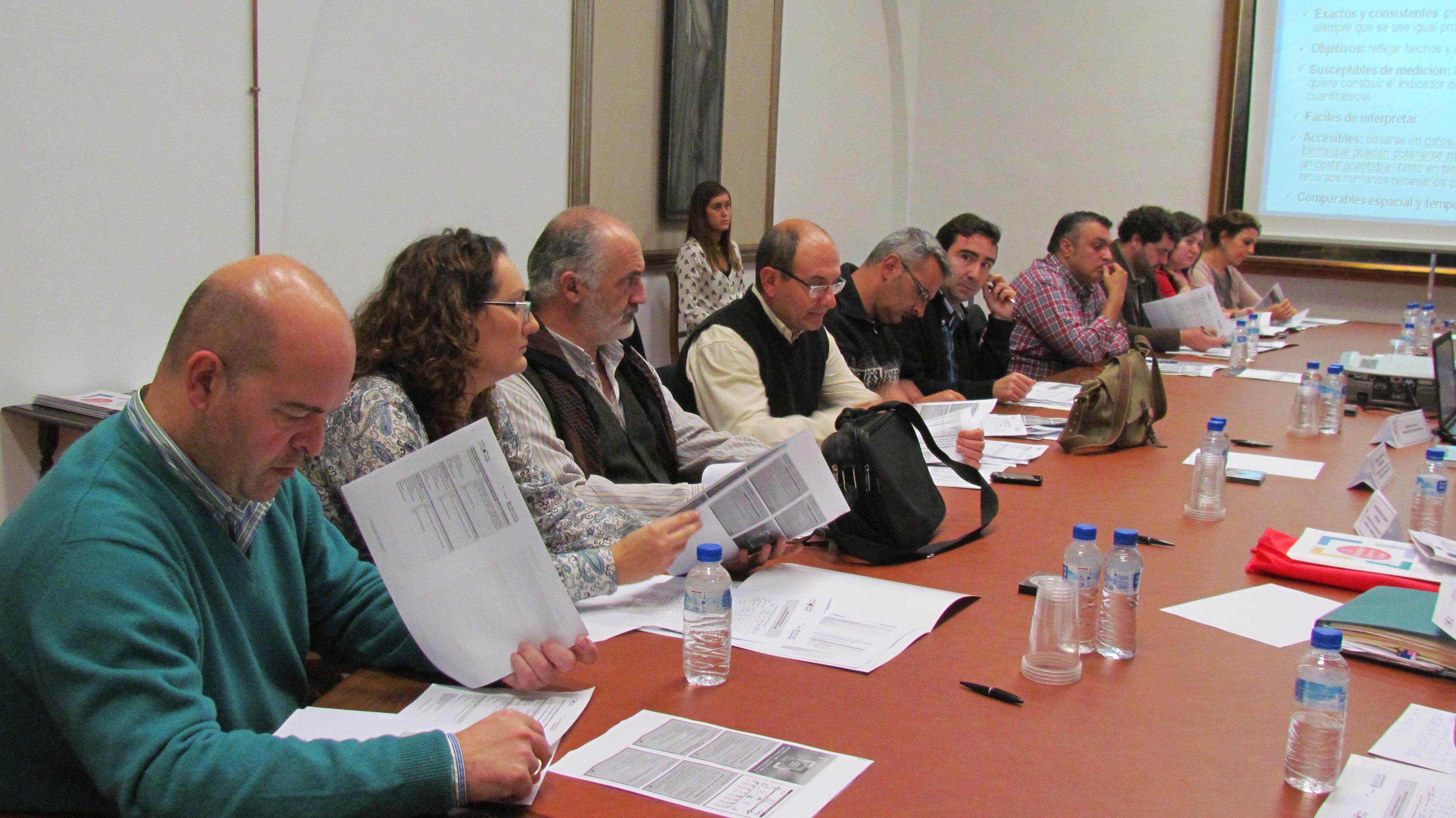 Miembros de la comisión de seguimiento e impulso de la Estrategia 8 durante la reunión 