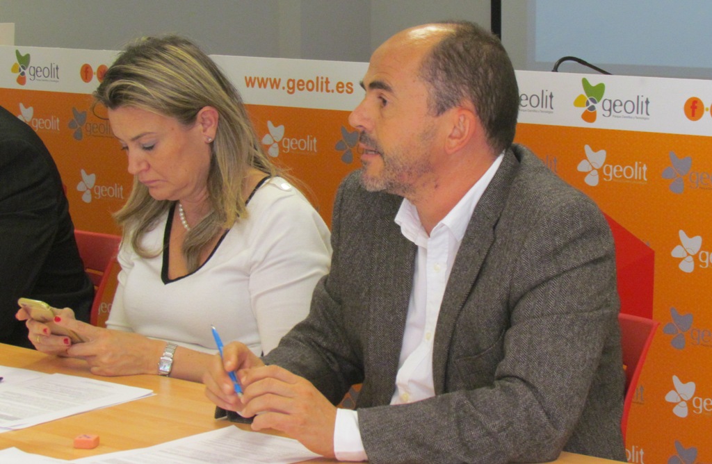 Durante la intervención de Jesús Muñoz, gerente de Geolit