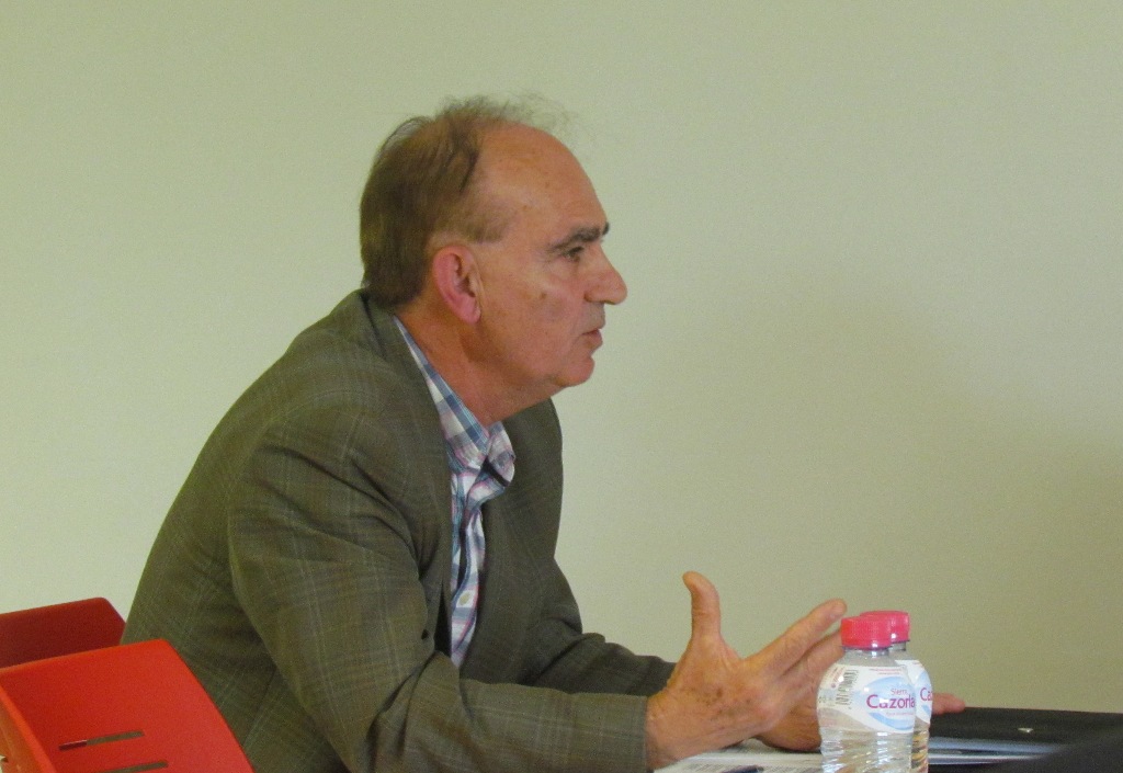 Durante la intervención de Sebastián Sánchez (Universidad de Jaén)