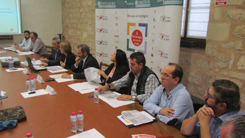 Miembros de la comisión de seguimiento e impulso de la Estrategia 7 durante la reunión