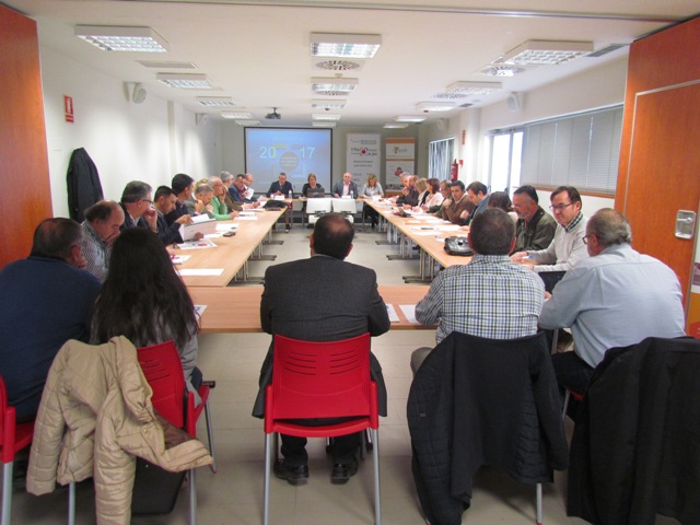 Miembros de la comisión de seguimiento e impulso de la Estrategia 6 durante la reunión